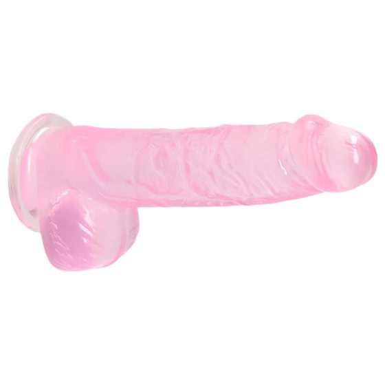 REALROCK - priesvitné realistické dildo - ružové (15cm)