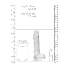   REALROCK - priesvitné realistické dildo - vodočisté (15cm)