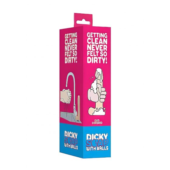 Dicky Cum - penisové mydlo so semenníkmi - prírodná farba (250g)