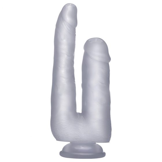 Realrock - realistické dvojité dildo - 22 cm (priehľadné)