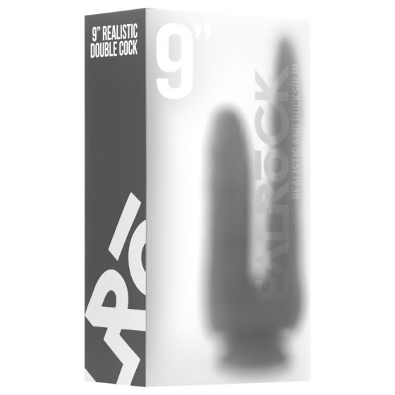 Realrock - realistické dvojité dildo - 22 cm (priehľadné)