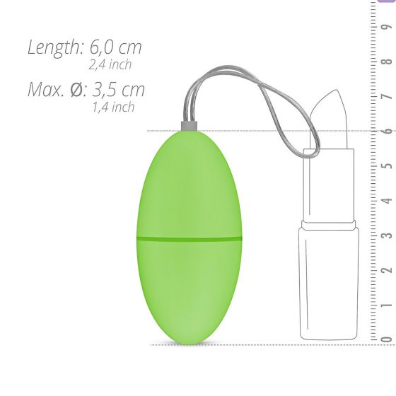 Easytoys - Rádiové vibračné vajíčko s 7 rytmami (zelené)