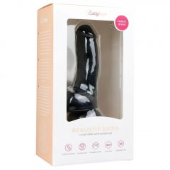   Easytoys - dildo so semenníkmi a prísavkou (15cm) - čierne