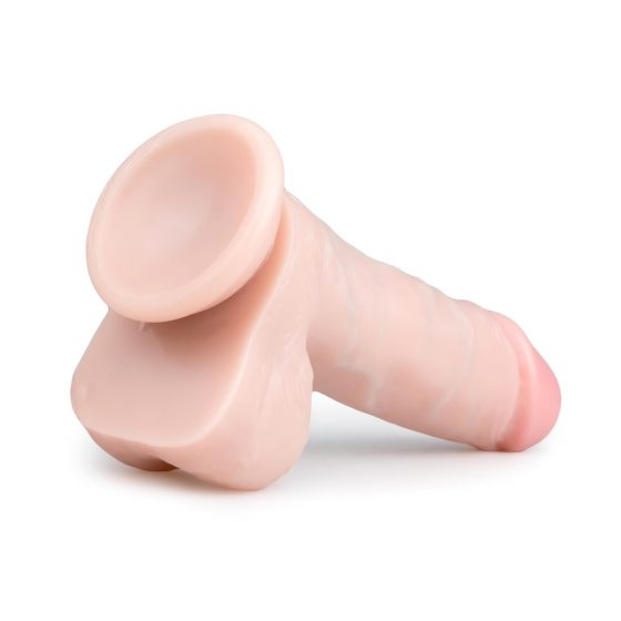 Easytoys - dildo s prísavkou a semenníkmi (17,5cm) - telová farba