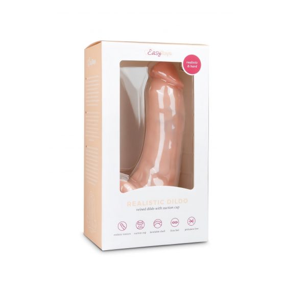 Easytoys - upínacie dildo na semenníky (20 cm) - prírodné