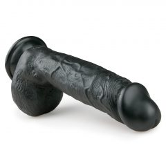   Easytoys - dildo so semenníkmi a prísavkou (22,5cm) - čierne