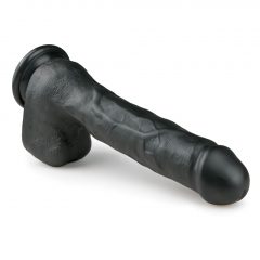   Easytoys - veľké dildo so semenníkmi a prísavkou (29,5cm) - čierne