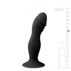 Easytoys - žaluďové dildo so svorkami (čierne)