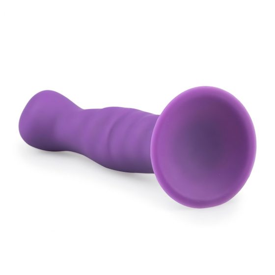 Easytoys - zvlnené dildo so svorkami (fialové)