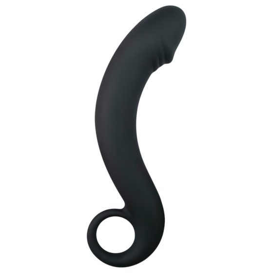 EasyToys Curved Dong - silikónové análne dildo (čierne)