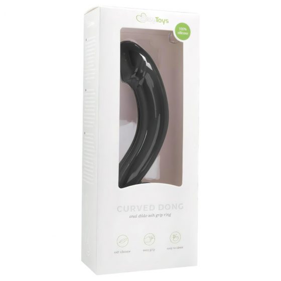 EasyToys Curved Dong - silikónové análne dildo (čierne)