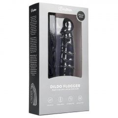   Easytoys Flogger - bičík a silikónové dildo v jednom (čierne)