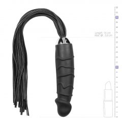   Easytoys Flogger - bičík a silikónové dildo v jednom (čierne)