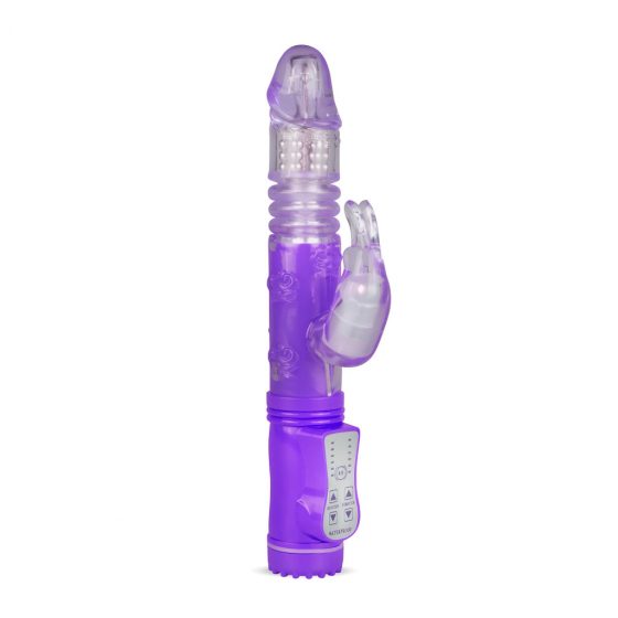 Easytoys Bunny - pulzujúci rotujúci vibrátor (fialový)