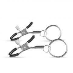   Metal Nipple Clamps With Ring - štipce na bradavky s krúžkami (1 pár)