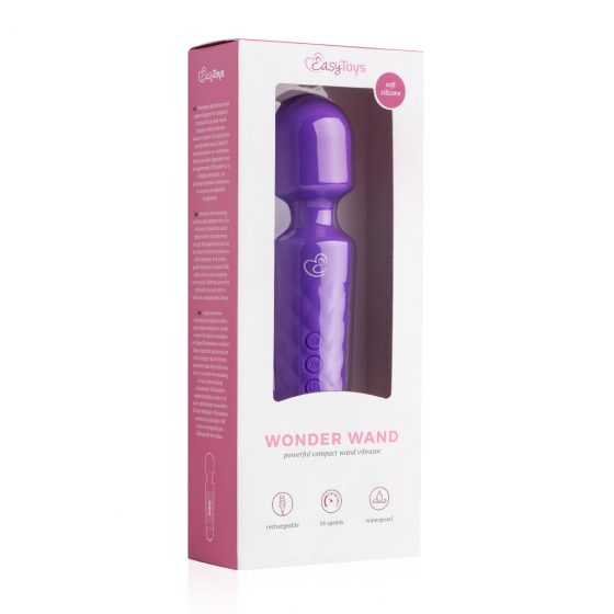 EasyToys Mini Wand - nabíjateľný masážny vibrátor (fialový)