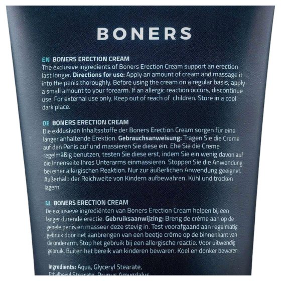 Boners Erection - intímny stimulačný krém pre mužov (100ml)