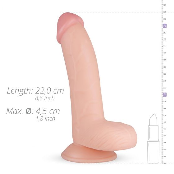 Real Fantasy Cliff - realistické dildo s prísavkou (22cm) - prírodná farba