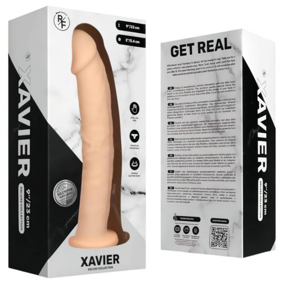 Real Fantasy Xavier - realistické dildo (23 cm) - prírodné