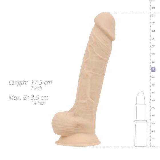 Real Fantasy Percy - realistické dildo (17,6 cm) - prírodné