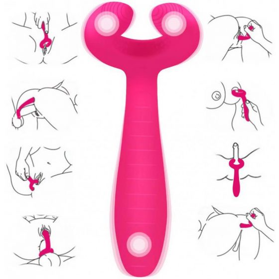 Easytoys Couple - dobíjací, vodotesný vibrátor (ružový)