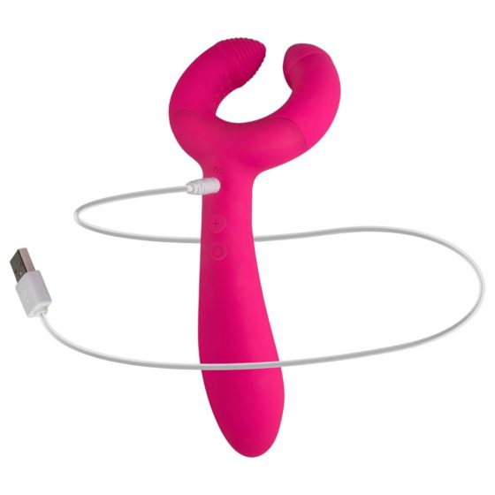 Easytoys Couple - dobíjací, vodotesný vibrátor (ružový)