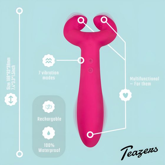 Easytoys Couple - dobíjací, vodotesný vibrátor (ružový)