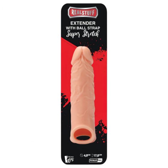 RealStuff Extender 6,5 - návlek na penis - telová farba (17cm)