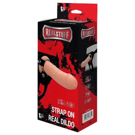 RealStuff Strap-On - realistické páskové dildo (prírodné)