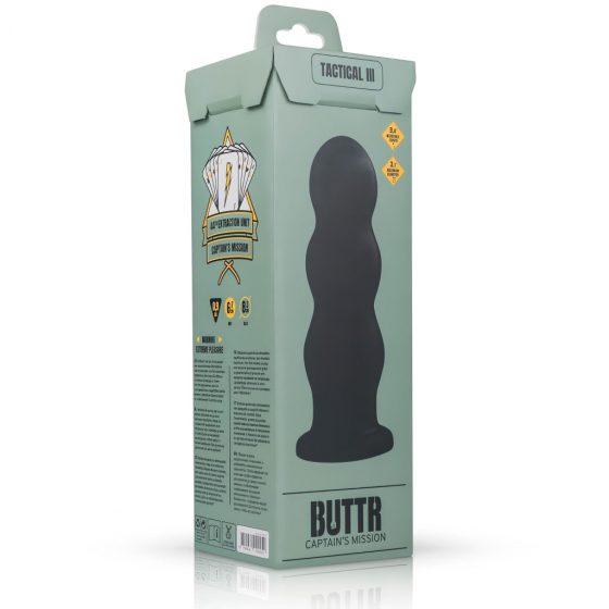 BUTTR Tactical III - dildo s prísavkou (čierne)