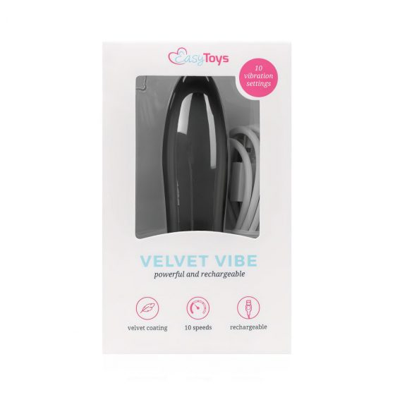 Easytoys Velvet Vibe - dobíjací vibrátor (čierny)