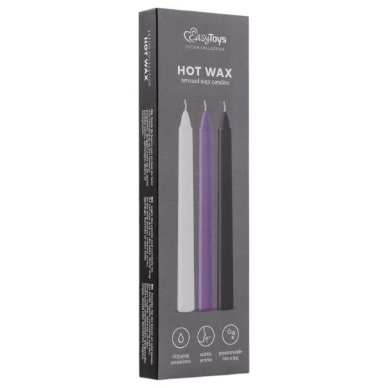 Easytoys Fetish Collection Sensual Hot Wax Candles - súprava telových BDSM sviečok (3ks)