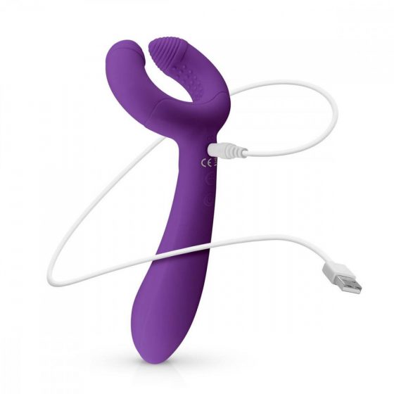 Easytoys Couple - dobíjací, vodotesný vibrátor (fialový)