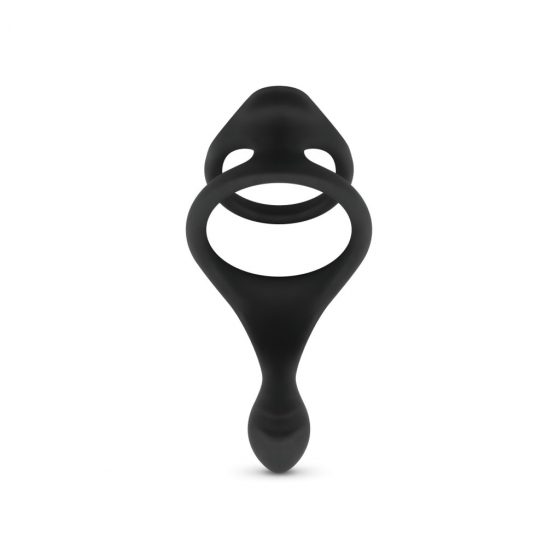 Easytoys Pleasure Ring - flexibilný krúžok na penis a semenníky (čierny)