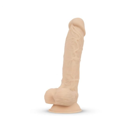 Real Fantasy Ashton - nohy, semenníky, realistické dildo (20,5 cm) - prírodné