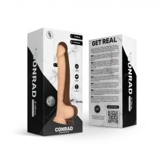   Real Fantasy Conrad - dobíjací, batériový, realistický vibrátor (20 cm) - prírodný