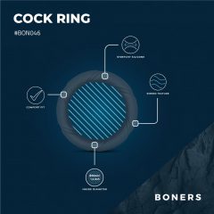 Boners Ergo - silikónový krúžok na penis (sivá)