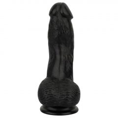   Easytoys - realistický dildo s semenníkmi - 12 cm (čierny)