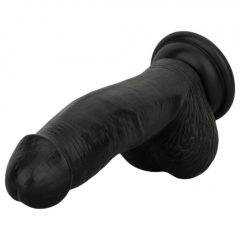   Easytoys - realistický dildo s semenníkmi - 12 cm (čierny)