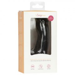   Easytoys - realistický dildo s semenníkmi - 12 cm (čierny)