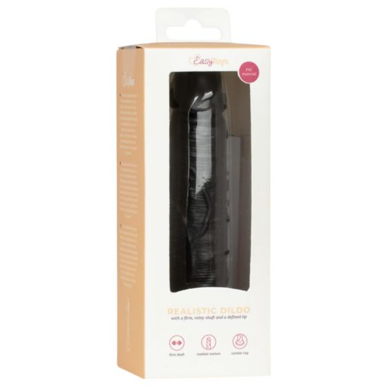 Easytoys - realistické dildo - 12 cm (čierne)