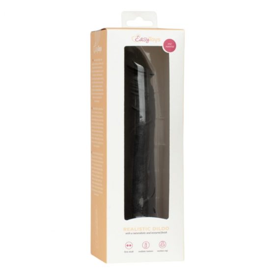 Easytoys - realistické dildo - 17,5 cm (čierne)