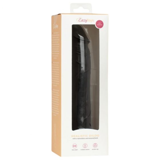 Easytoys - realistické dildo - 17,5 cm (čierne)