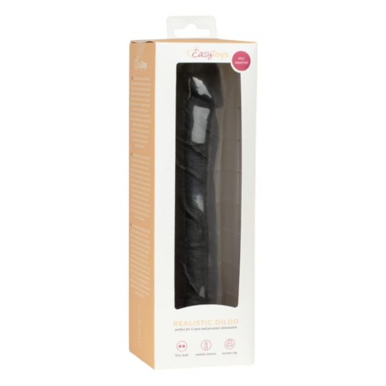 Easytoys - realistické dildo - 22,5 cm (čierne)