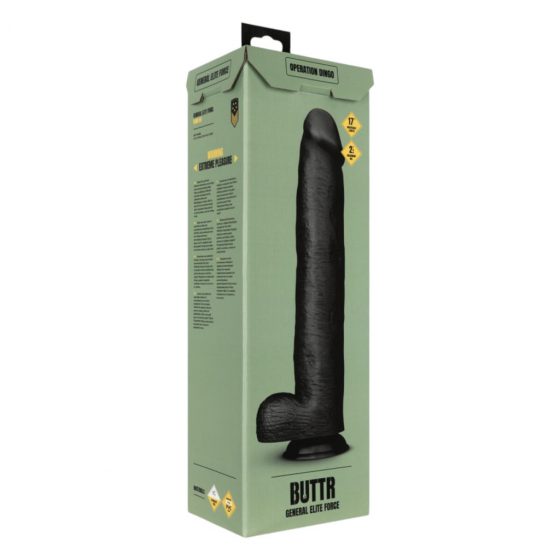 BUTTR Operation Dingo - obrovské realistické dildo - 43 cm (čierne)