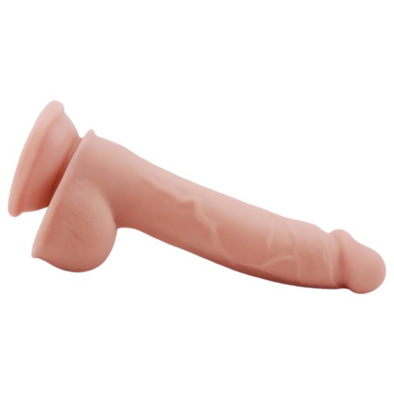 Mr. Dixx 7.6 - dildo na semenníkmi a prísavkou - prírodné (19,5 cm)