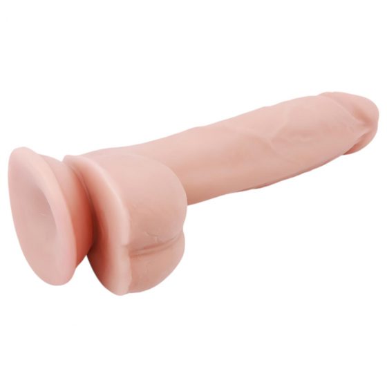 Mr. Dixx 7.6 - dildo na semenníkmi a prísavkou - prírodné (19,5 cm)