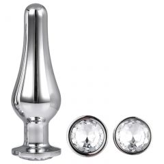 Gleaming Love - análny plug set - strieborný (3 diely)