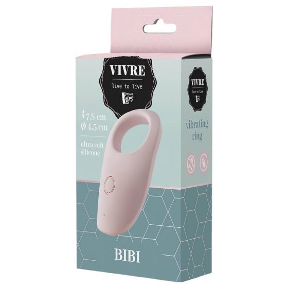 Vivre Bibi - nabíjací, vibračný krúžok na penis (ružový)