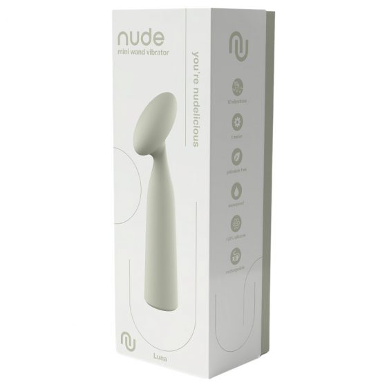 Nude Luna - akumulátorový mini wand vibrátor (sivý)